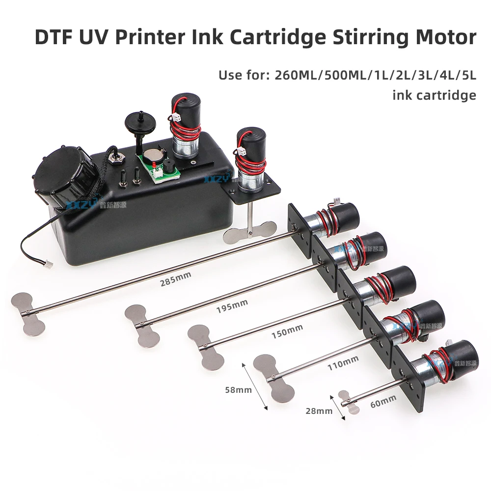 UV Printer White Ink Mixing Motor for DTF Printer Ink Tank Stirring Bar for 260ml/500ml/1L/1.5L/2L Ink Cartridge Stirring Motor