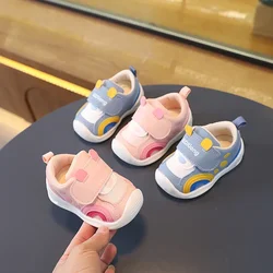 용수철 남여아 캐주얼 신발, 부드러운 바닥, 통기성 미끄럼 방지 유아 신발, 아기 패션 메쉬 키즈 스니커즈, 테니스 여성