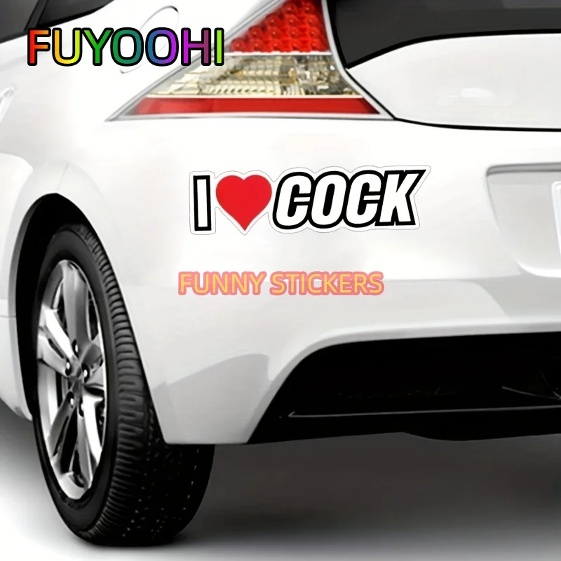 FUYOOHI Farm Owner-I LOVE COCK Car Decal, Motorcycle Decal Gifts, Notebooks, Truck, Fun Decals, And Tumbler Stickers