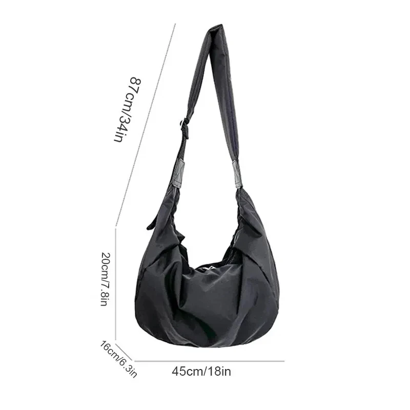 New Fashion Summer Large Capacity Casual Nylon Women Shoulder Bag Korean Style Hobos Bag Youth Crossbody Shoulder Bag