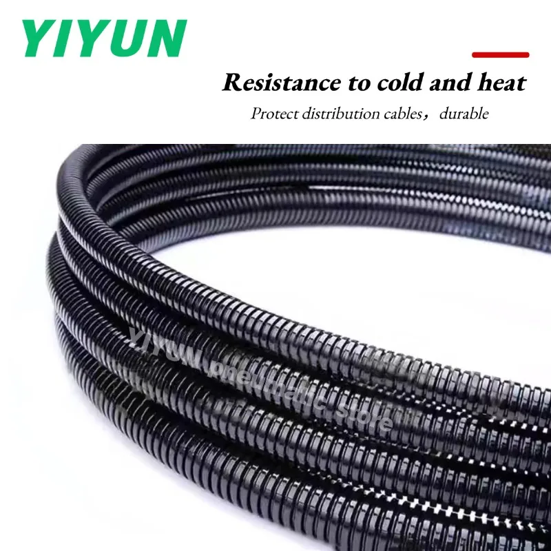PP-AD Black hose Environmentally friendly PP flame retardant plastic bellows wire and cable sheath can be Open mouth