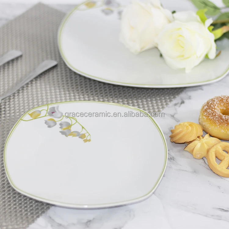 24pcs Flower Country Style Dinnerware Set Ceramic Porcelain Table Dinner Set Luxury Fine Bone China Floral Dinnerware Set