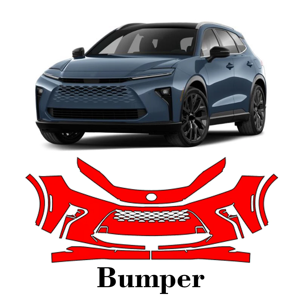 

Автомобильная предварительно вырезанная защитная пленка для краски, передний бампер, защита от царапин, внешний ТПУ PPF для Toyota Crown Signia 2025