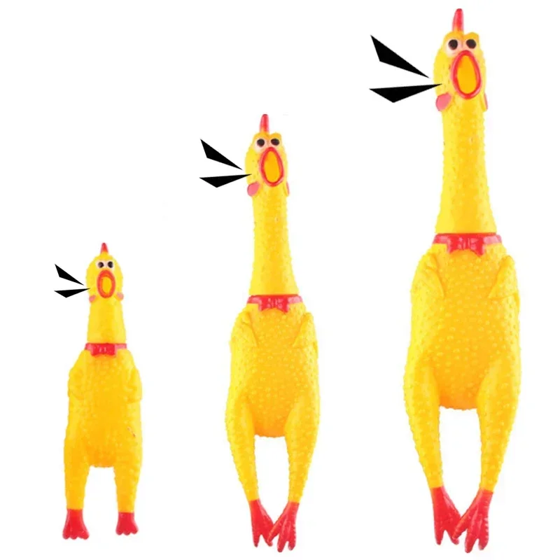 Scream Toys Dog Accessories Supplies Toy Fashion Squeeze Sound Interesting Super Durable Yellow Screaming Chicken Dogs Pet Home