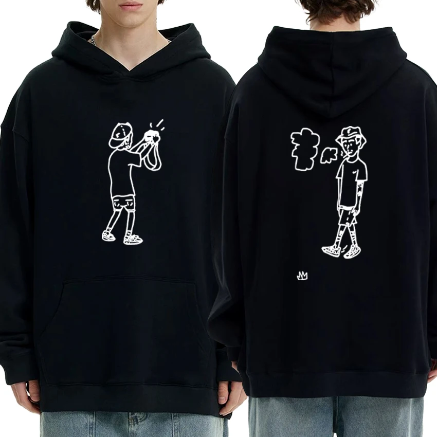 

Popular 2025 Player Hater Rels Street Hip Hop Double Sided Print Hoodie Men Women Long sleeve Sweatshirt Fleece Unisex Pullovers