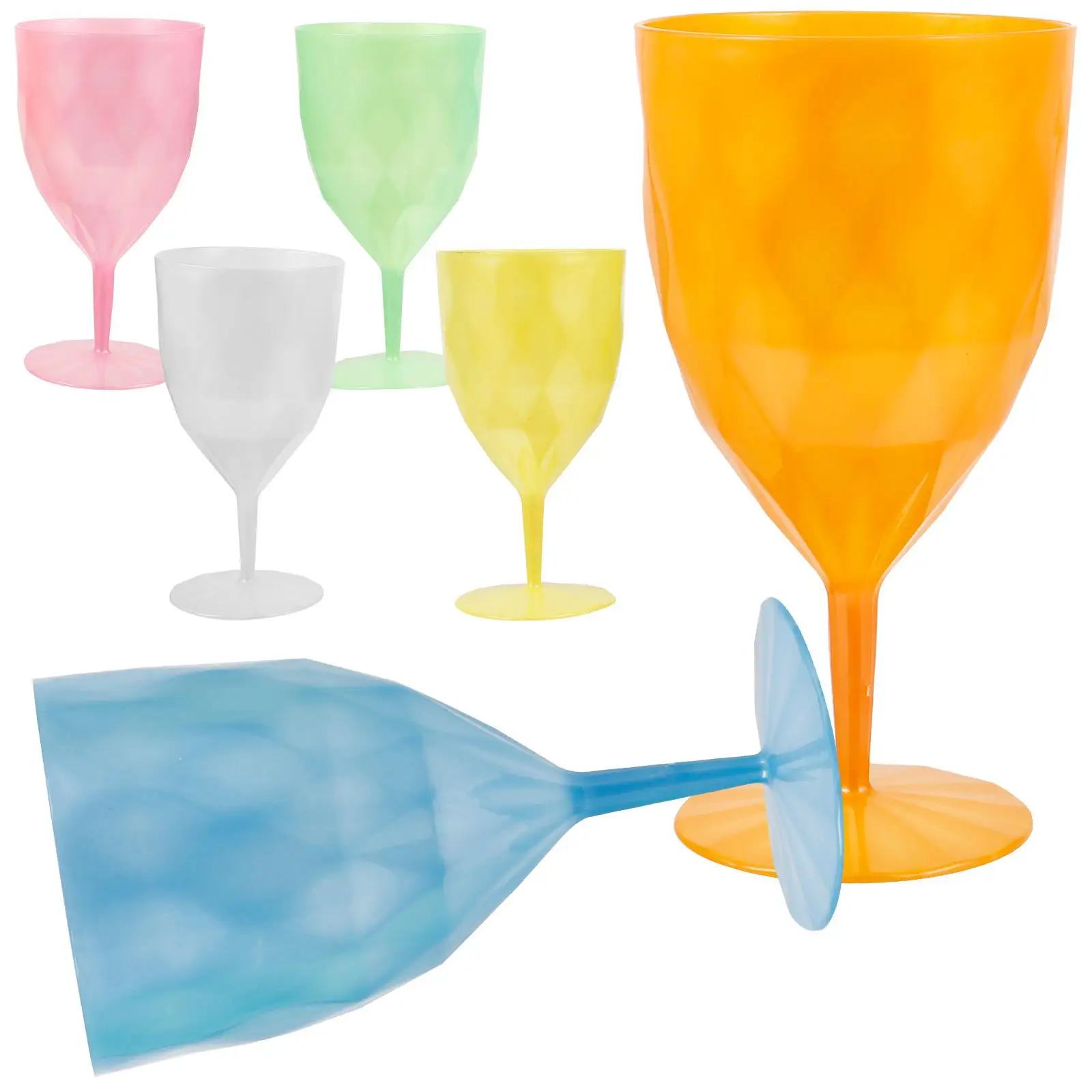 

6 Pcs Juice Glass Goblet Cocktail Party Wine Cup Multi-use Cups Drinks Anti-break Plastic Child
