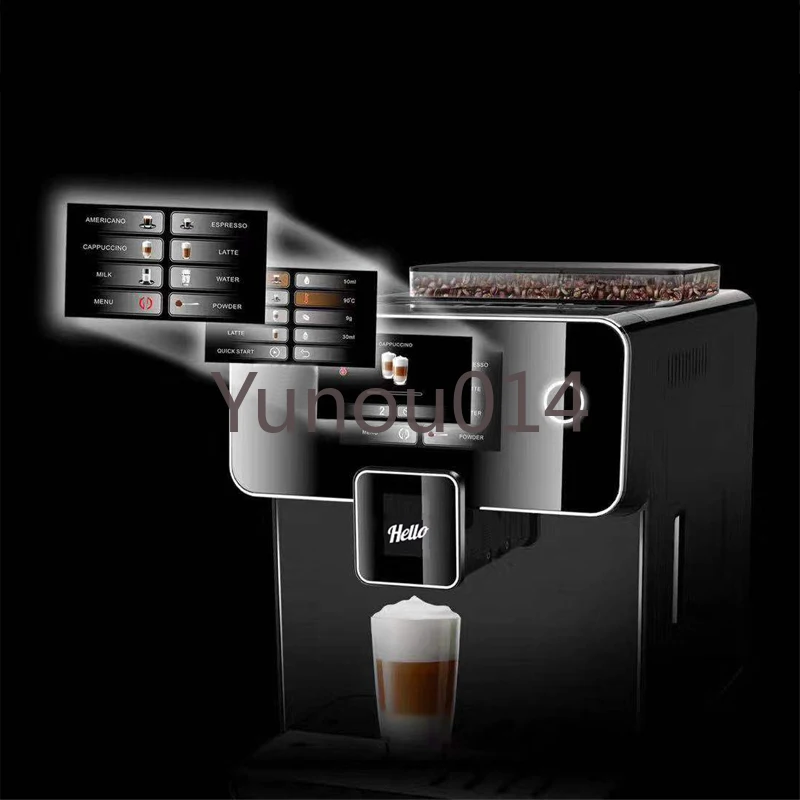 Commercial Automatic Espresso Coffee Machine with Water Box, Electric Coffee Machine, Touch Screen Display