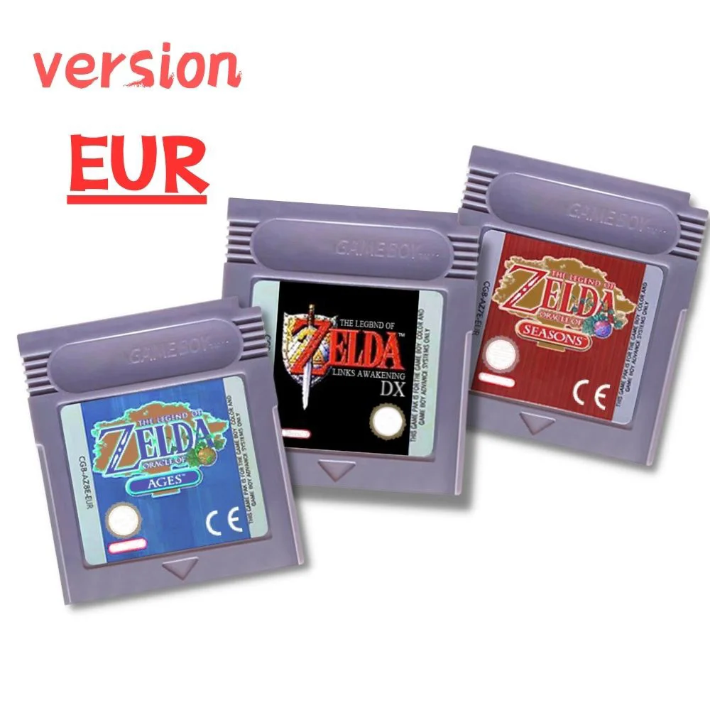 Zelda GBC-Karte 16-Bit-Videospielmodul Konsolenkarte für Gameboy Awakening Oracle of Seasons Klassisches Spiel Englische Version