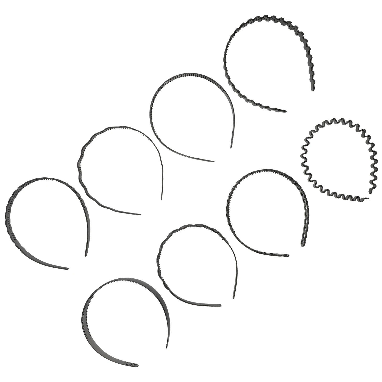 

8pcs Anti Face Wash Headband for Women Black Hair Headbands Teeth Non Workout Girls Face Washing Headband Headbands