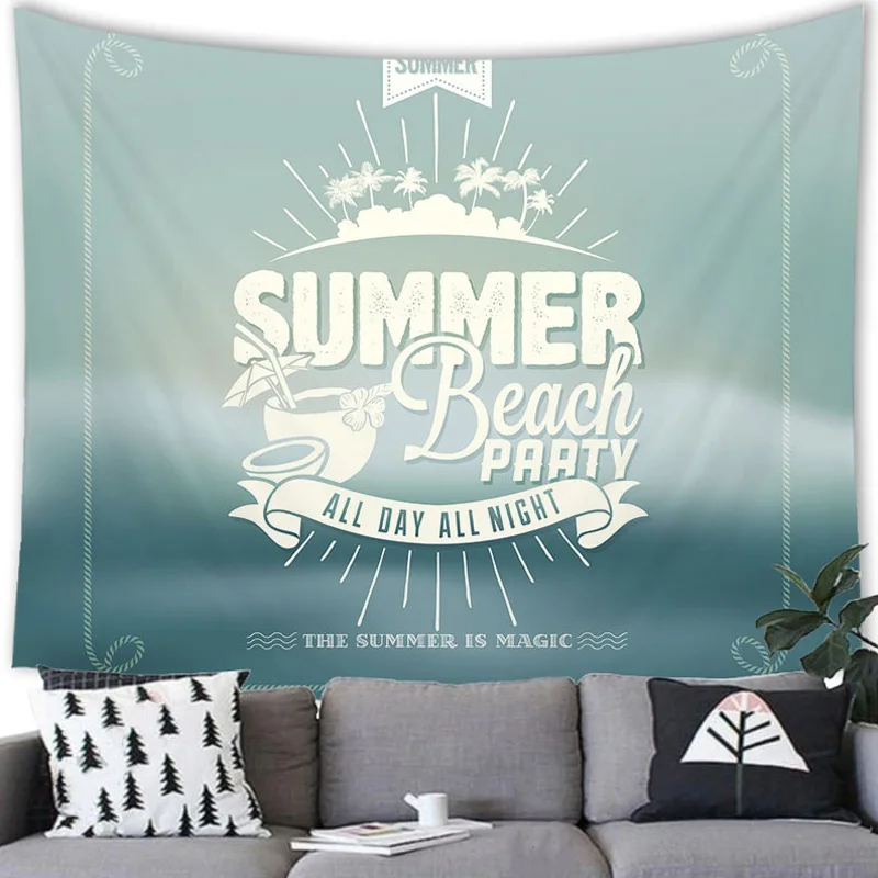 Summer Time Tapestry Wall Hanging Summer Time Decor Tapestry Wall Hanging Party Home Decoration Background Creative Tapestry