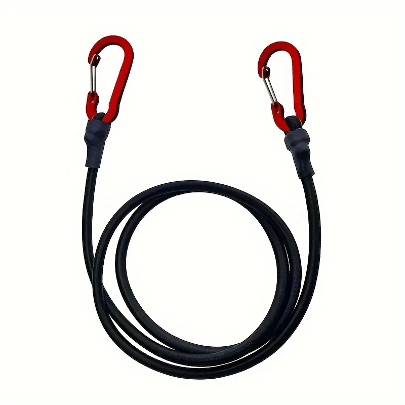 60CM Extra Heavy Duty Latex Bungee Cord - Ultra Strong 122 Pounds Tensile Strength Elastic Tie Strap String with Carabiner Hooks