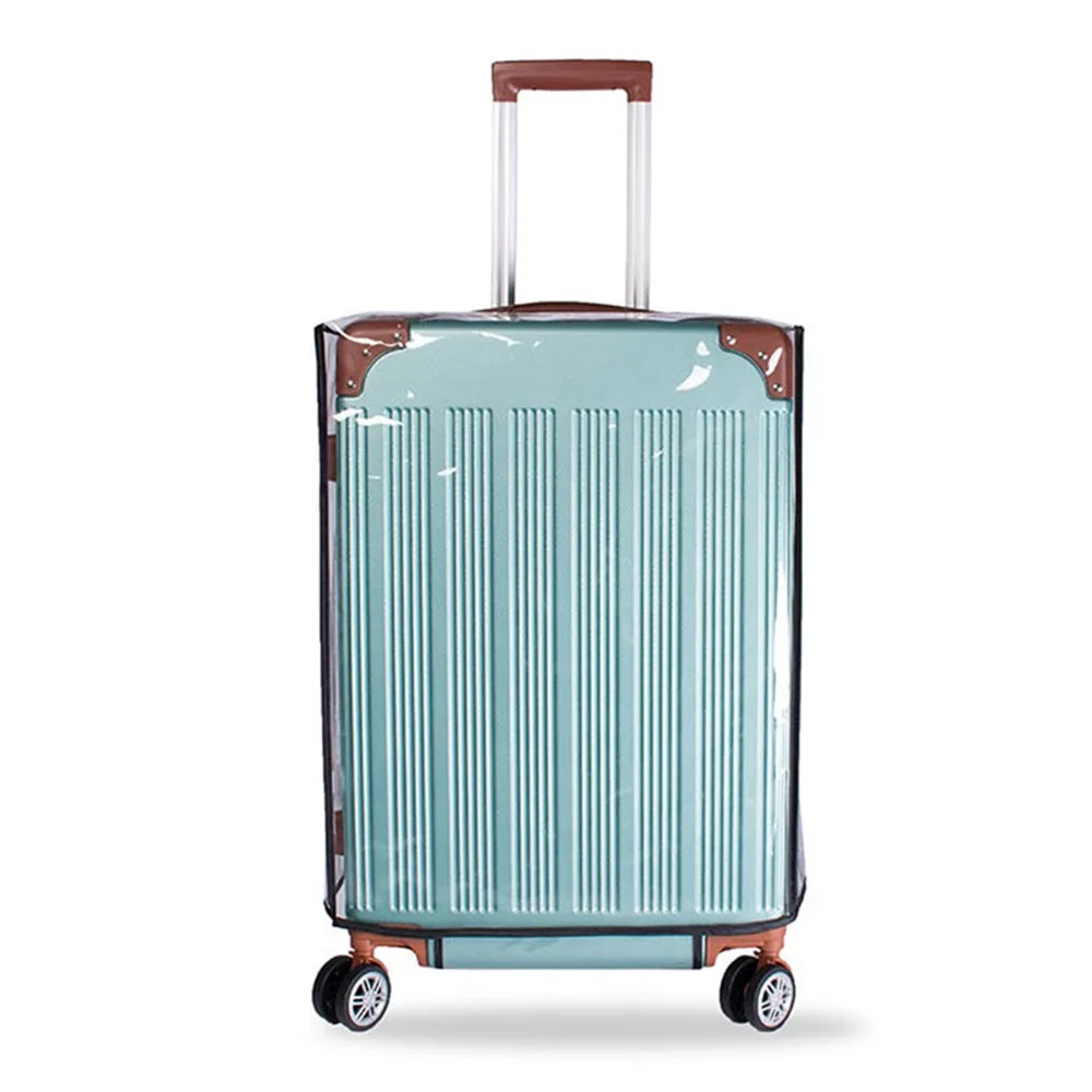 

2 Pcs PVC Transparent Luggage Cover Waterproof Thicken Suitcase Protector Cover Portable Clear Luggage Cover Wheeled Suitcase
