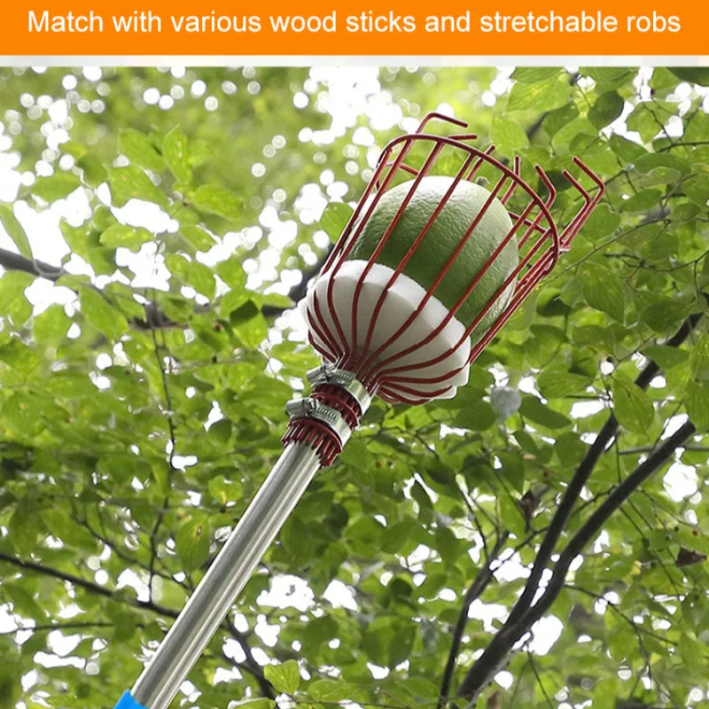 Orchard Fruit Picking Tools Retractable Fruit Collection Picking Catcher Device Detachable Farm Garden Aerial Fruit Picker Heads