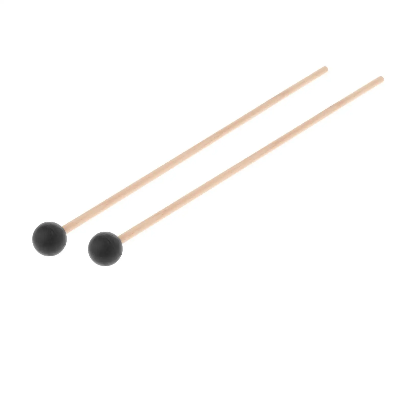 2 Pieces Rubber Mallet Beater Percussion Instrument Kit Marimba Mallets for Gong Woodblock Drum Bells Child Drummers