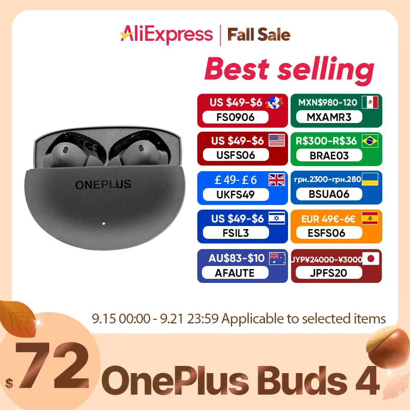 

2025 New Arrival OnePlus Buds 4 Wireless Earphones Long Range IP55 Waterproof AI Call Noise Reduction Portable Earbuds 5.4
