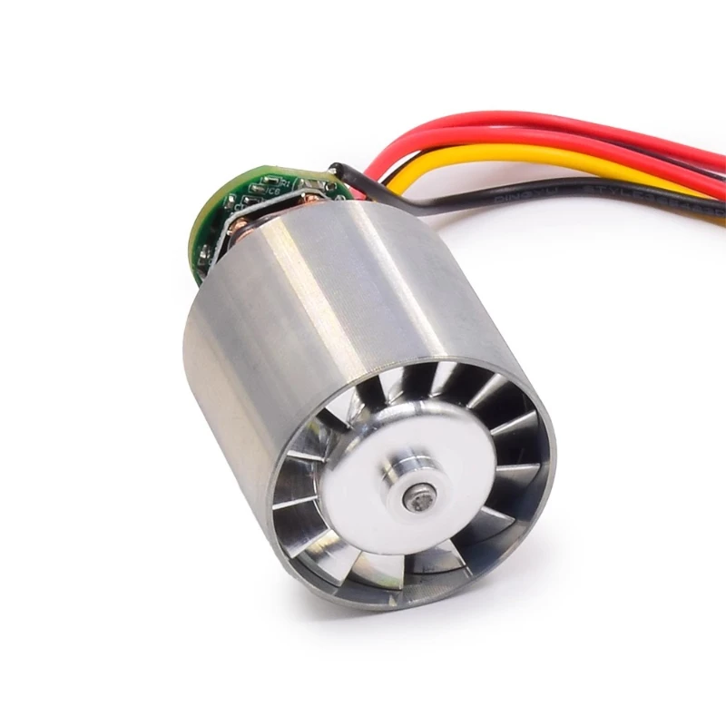 DC 9V 12V 24V 100000RPM Ultra-high Speed BLDC 3-Phase Brushless Motor Equipped w/ driver CNC Aluminum Alloy Impeller Ducted Fan