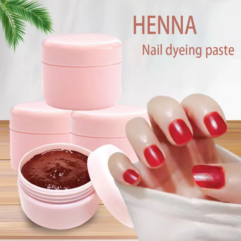 2 x puro natural planta índia henna creme diy tingimento de unhas vermelho arte do prego cores naturais brilho 20 g/garrafa