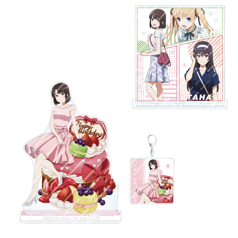 

Аниме Utaha Kasumigaoka Eriri Spencer Sawamura Megumi Katou акриловая фигурка-подставка кукла игровой брелок игрушка для косплея в подарок