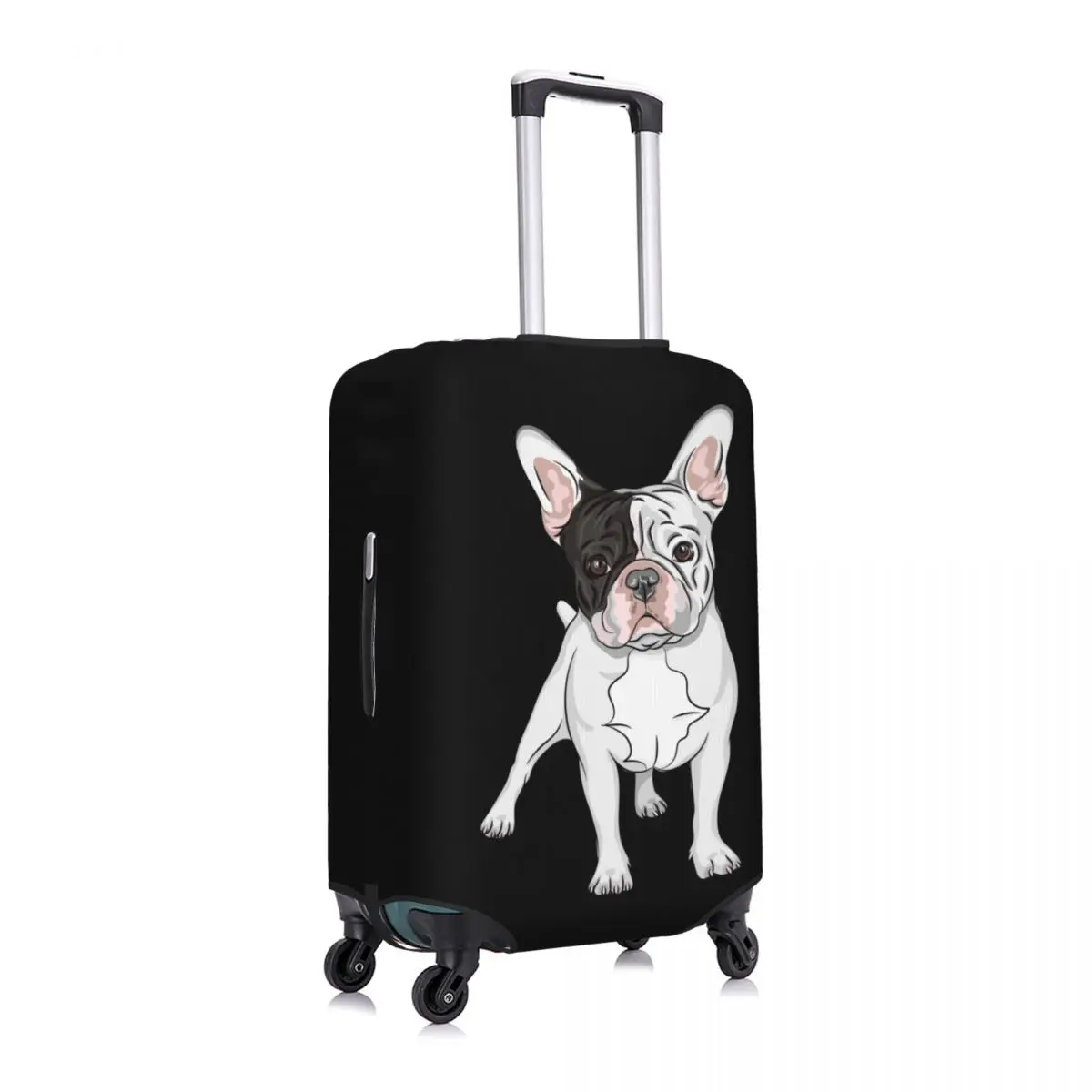 Personalizado Lavável Francês Bulldog Bagagem de Viagem Capa, Capa Mala, Protector Fit, Bulldog Francês, 18-32"