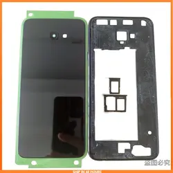 For Samsung Galaxy J4 Plus 2018 J415 J415F J415FN Housing Middle Frame+Battery Back Cover+Camera Lens+Sim Card Tray Replace