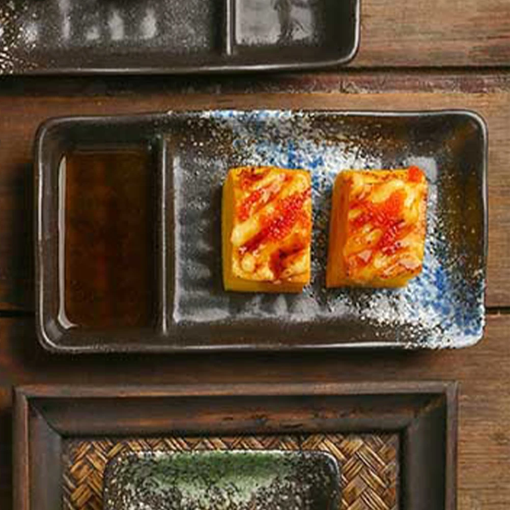 

Dumpling Dish Ceramic Sushi Plate Snack Dipping Dish Chic Decorative Serving Tray Suitable for Sushi Dessert Dumpling Plate