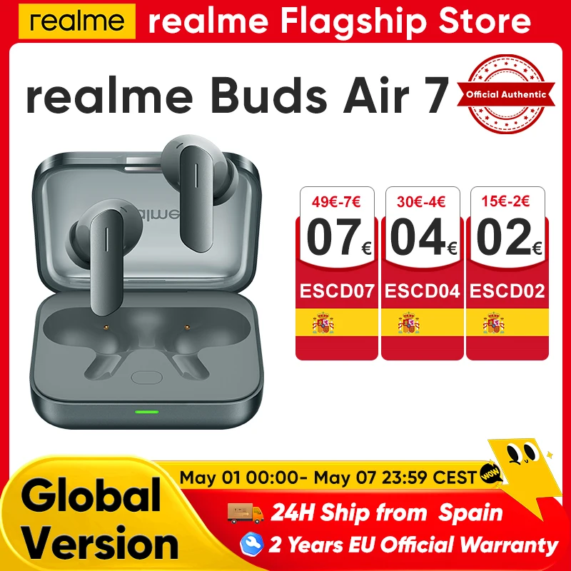 ​Realme GT7 Pro 中国版 & Buds Air 7 Pro realme Buds Air 7 Bluetooth Earphones Wireless Headphones For
