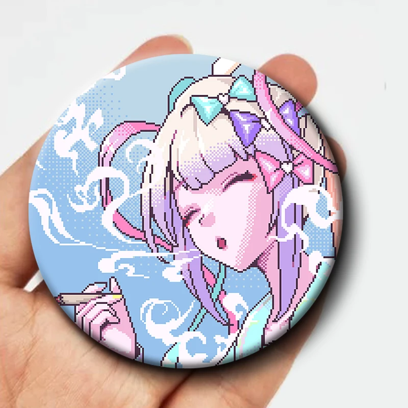 Hot Needy Girl Overdose Game Button Pin Cute Anime Character Cartoon Brooch Badge for Backpack Accessories Decor Fans Collect - Image 3