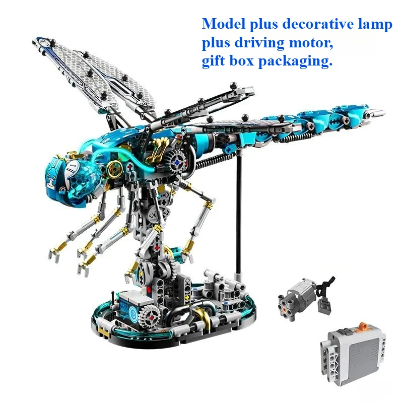 

New style Dragonfly building blocks model Children's mechanical building blocks Scientific building blocks educational toys gift