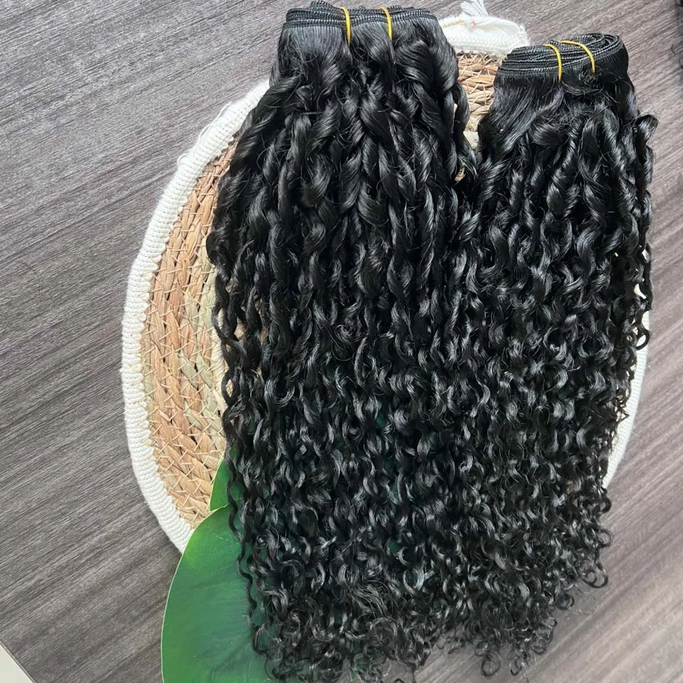 Großhandel Burmesische Pixie Curly Bundles mit HD Lace Closure Echthaar-Bundles Angebot Vietnamesische Rohhaar-Bundles Spirallockiges Haar – Detail 9