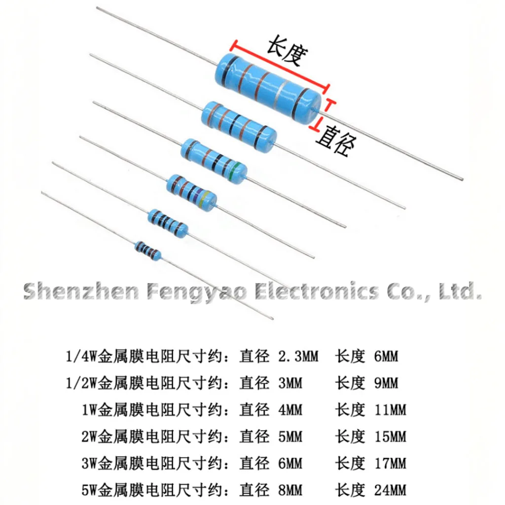 50Pcs 1/2W Metal Fi…