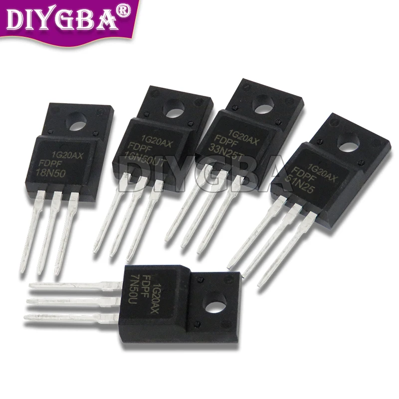 10 Chiếc FDPF33N25T TO220F FDPF33N25 FDPF16N50UT FDPF18N50 FDPF12N60N FDPF12N60 FDPF5N50UT FDPF5N50 FDPF7N50 TO-220F Chipset