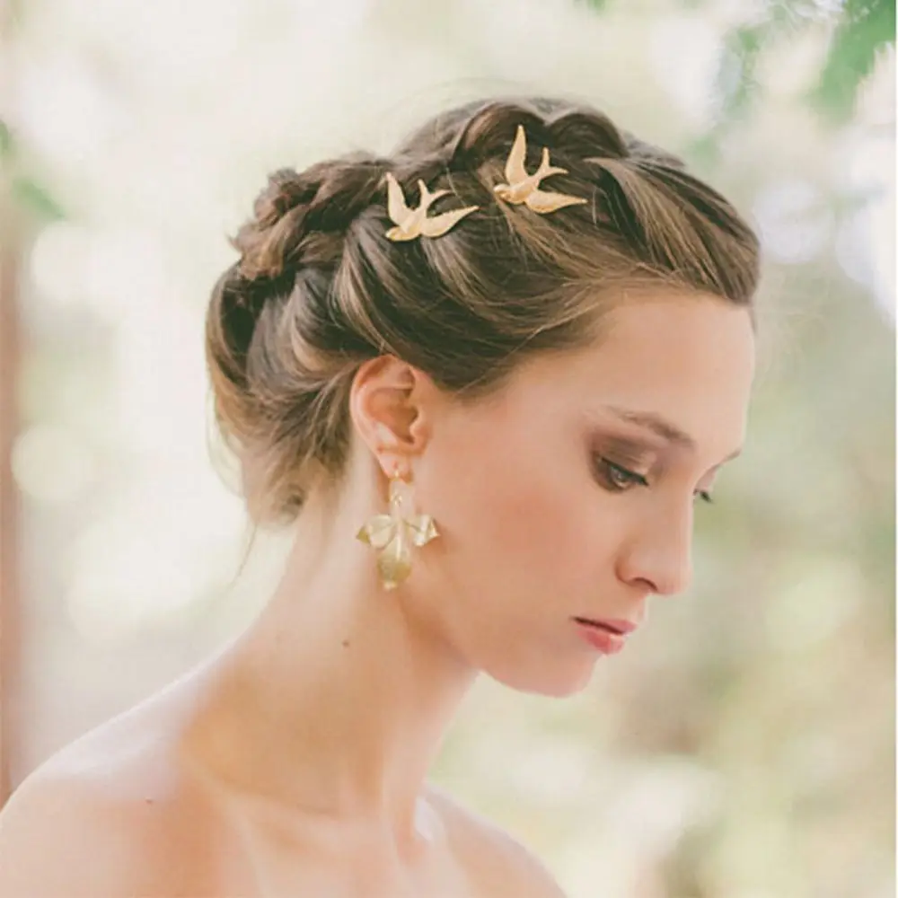 เครื่องประดับผมรูปนกสำหรับเด็กผู้หญิงและผู้หญิง กิ๊บติดผม
