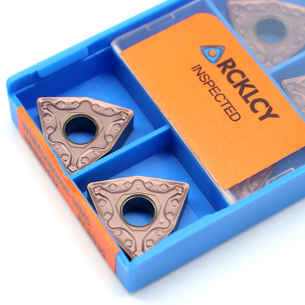 10 Buah WNMG080408 MM5 PC9030 Alat Pengubah Eksternal Sisipan Karbida Kualitas Tinggi WNMG 080408 Alat Terakhir CNC