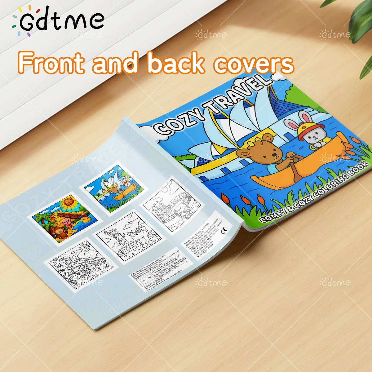 COZY TRAVEL Coloring Book for Adult 24page Relieve Stress Kill Time DIY Painting Drawing Book Kids Educational Toy