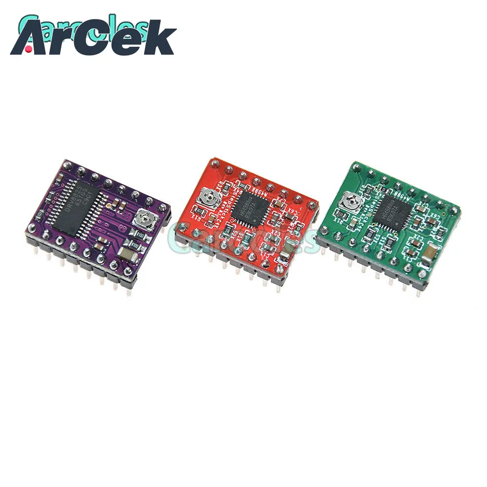 Reprap Stepper Driver A4988 Stepper Motor Driver Module with Heatsink Translator and Overcurrent Protection Drive Up to 35V