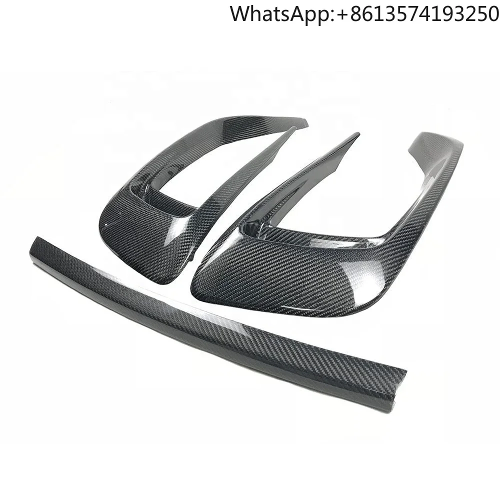

For Carbon Fiber Front Splitters Eyebrows Covers Trim Frame Front Splitters for Maserati Levante Front Middle Lip Decoration