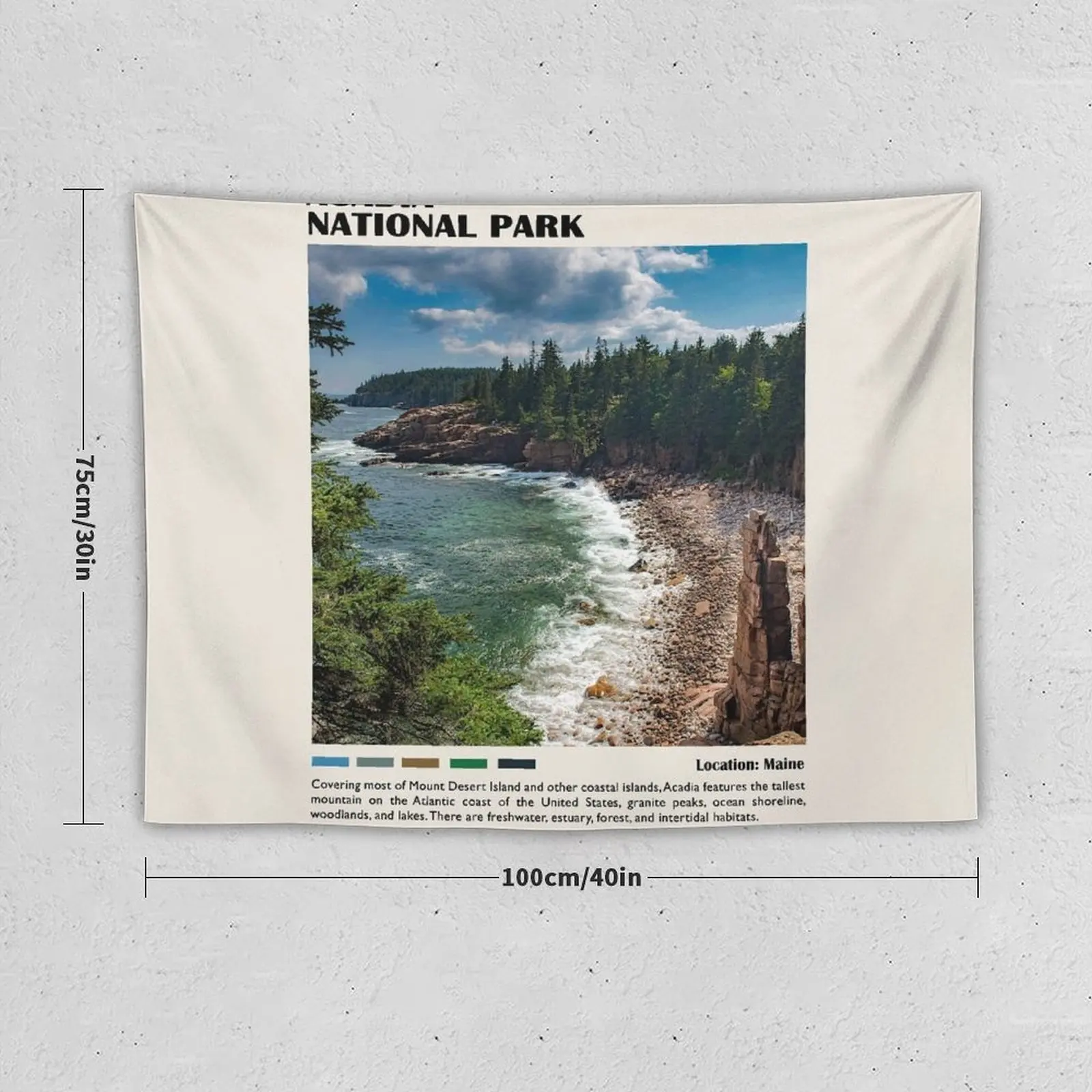 Acadia National Park Tapestry Decorative Wall Mural Tapete For The Wall Tapestry