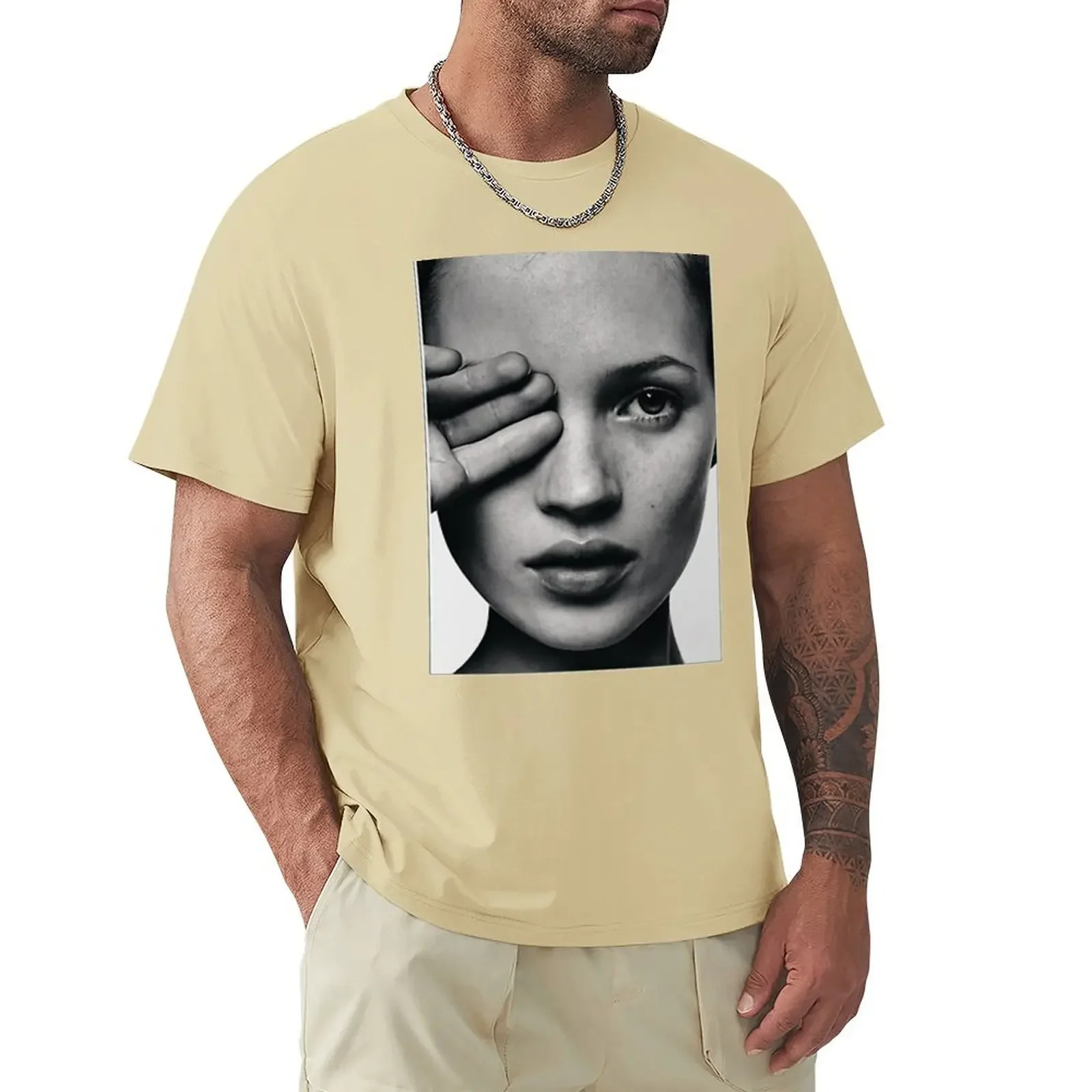 Kate fashion Moss T-Shirt customizeds men tall t shirts mens designer clothes new in tops & tees Short Sleeve Round Collar 2024