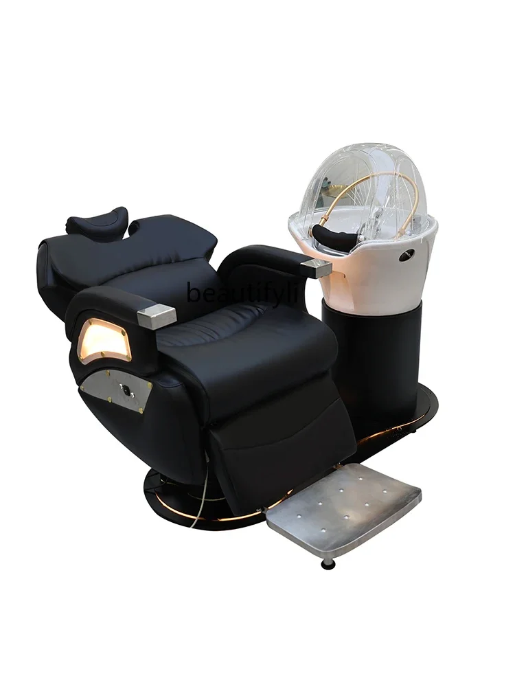 Shampoo Chair Split Barber Shop Rotating Bed Multifunctional Electric Lifting Beauty Flushing Bed