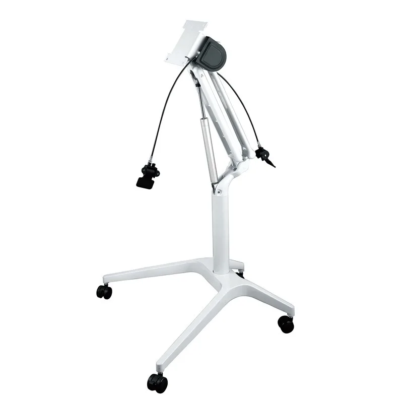 Pneumatic lifting table shelf, bedside table mobile lectern aluminum alloy material 6