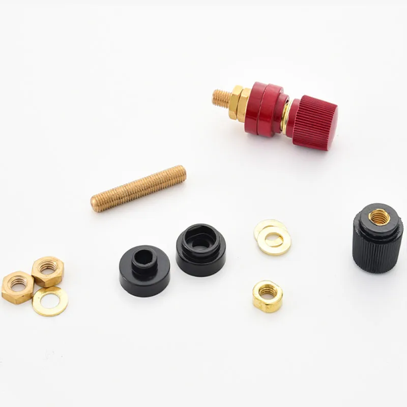 สีดำสีแดง M5 M6 M8 M10 Wire Binding โพสต์สกรูแบตเตอรี่ลิเธียมเชื่อมอินเวอร์เตอร์ Clamp แหล่งจ่ายไฟเชื่อมต่อ Terminal splice