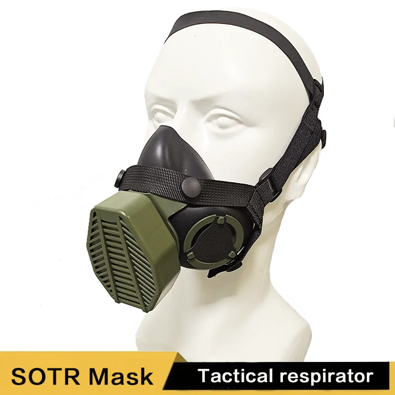 

Tactical Respirator SOTR Helmet Half Face Mask, Air Gun Css Cosplay Hepa Filter Face Mask, Game Clothing Accessories