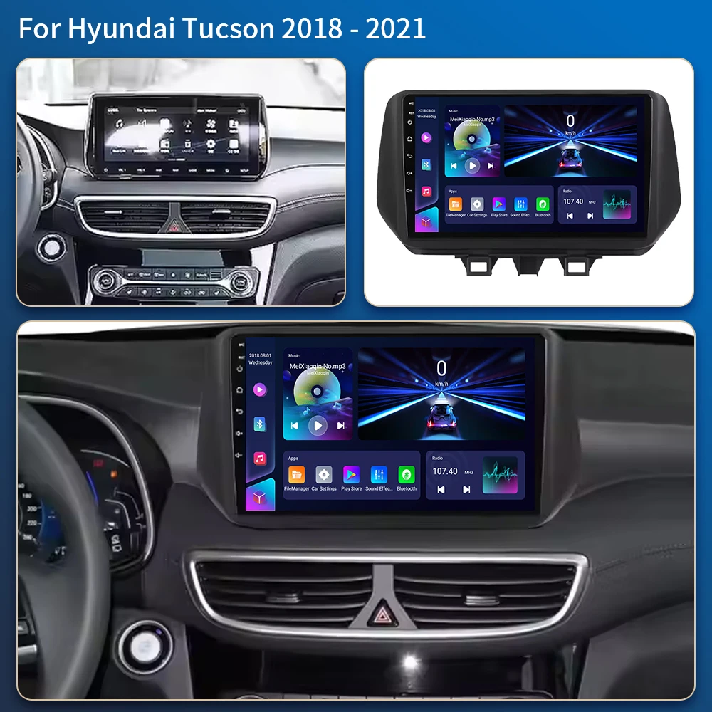 For Hyundai TUCSON 2018 2020 2021 Android Auto Wireless Carplay Car Radio Multimedia Player GPS Navigation WIFI Stereo Head Unit