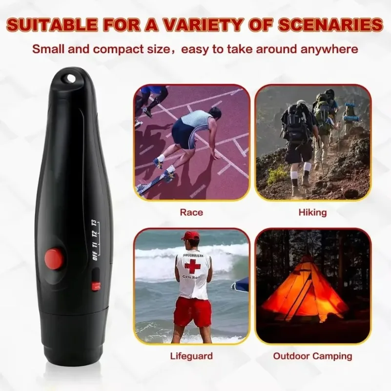 Silbato Silbato electrónico 3 sonidos ruidosos para árbitro, fútbol y baloncesto, entrenamiento deportivo con cordón de seguridad