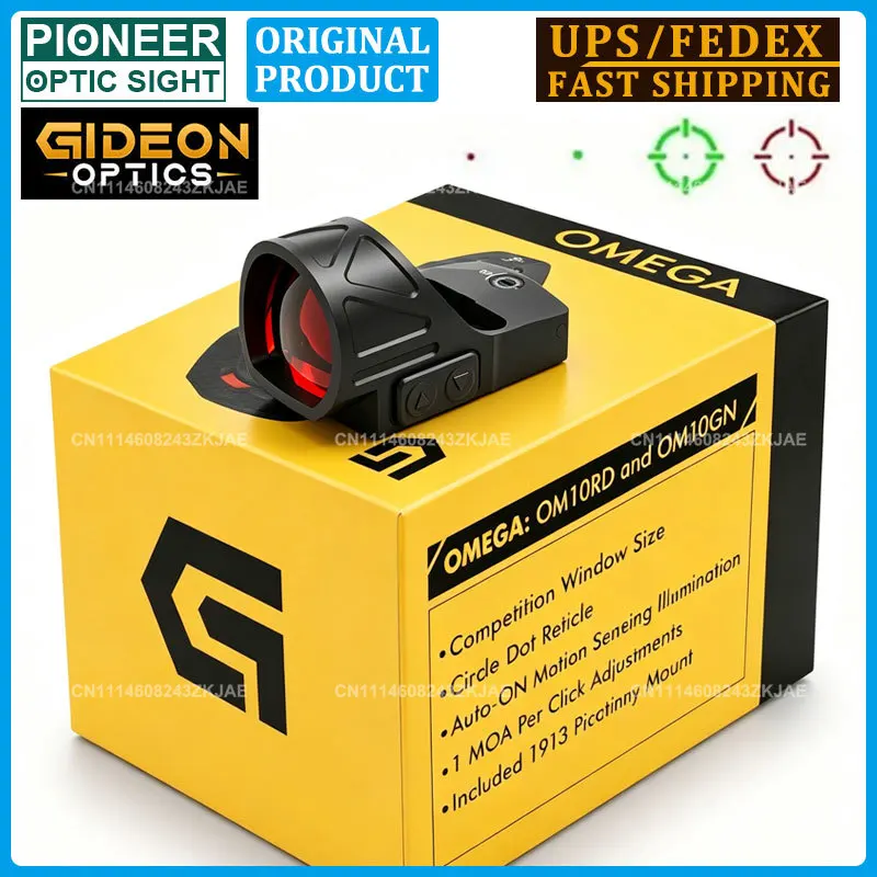 ORIGINAL GIDEON Optics OMEGA Red Dot Sight Rifle Scope SRORMR Footprint for Pistol Handgun Shotgun Shake Awake Parallax Free