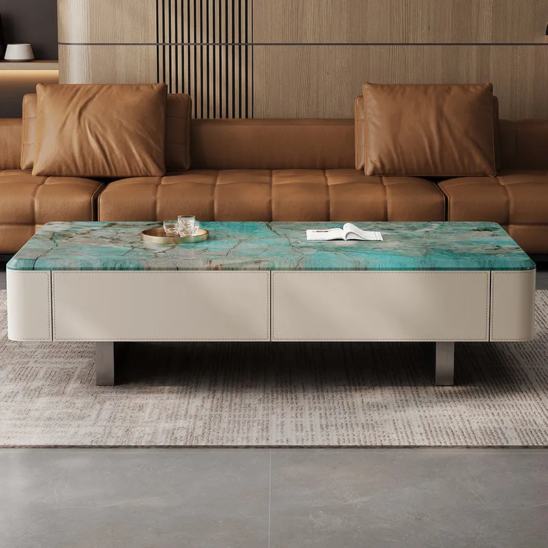 

Moving Storage Coffee Table Luxury Living Room Designer Nordic Organizer Writing Side Table Drawers Couchtisch Home Furniture