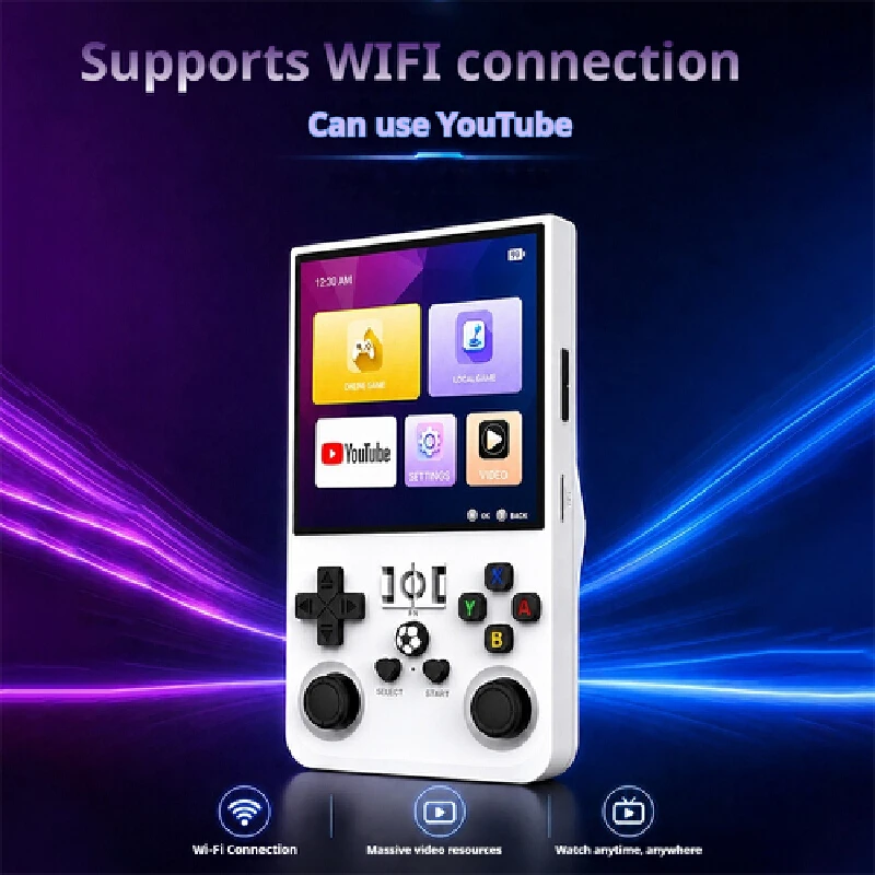 Handheld Gaming Consoles R36s Max Portable  3.5 Inch Screen Wifi Retro Game Player Classic Pocket Gaming Device For Pc Linux Use