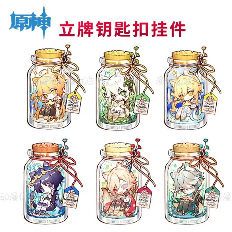 Dōjin Works Game Impact Wanderer Bottled Draw Style Acrylic Stand Model Keychain Plate Desk Decor Standing Sign Fans Gifts