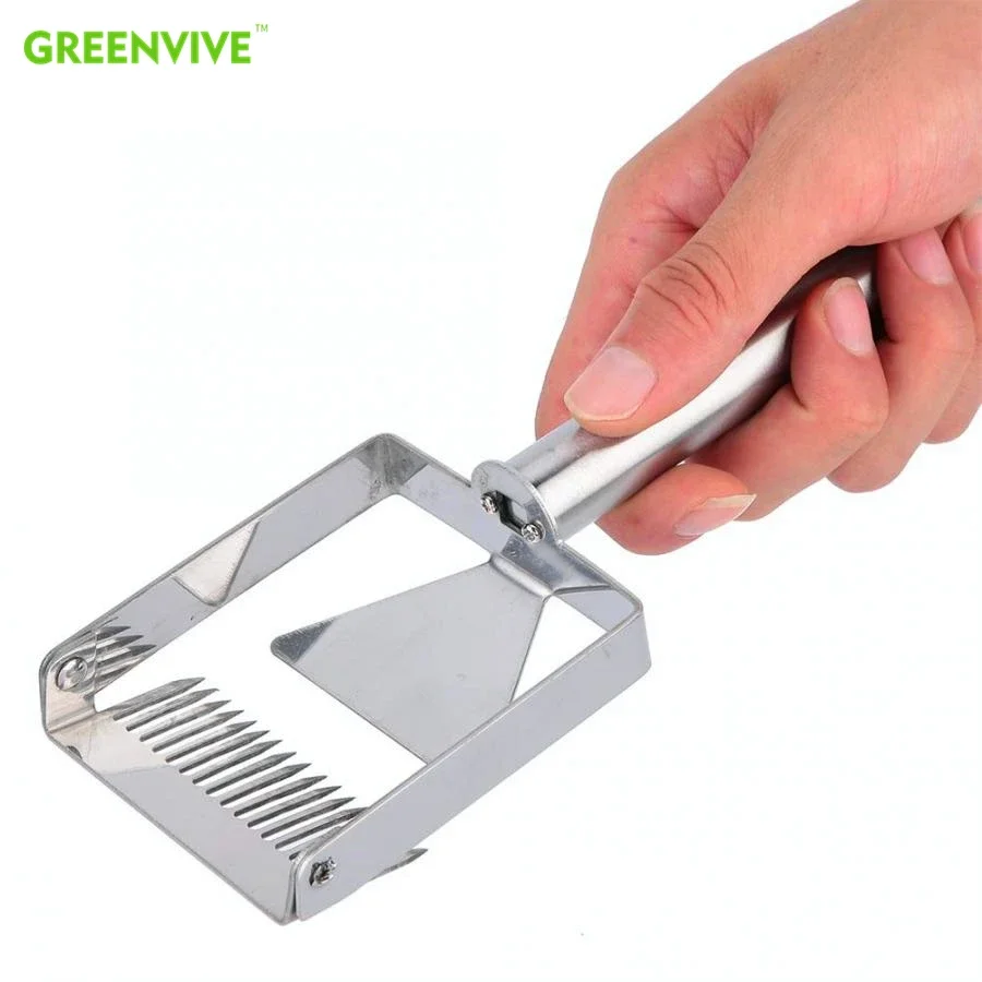 Stainless Steel Honey Cutter Uncapping Scraper Honey Fork Honey Scraper Knife 17 Needles Uncapping Knife Beekeeping Tools
