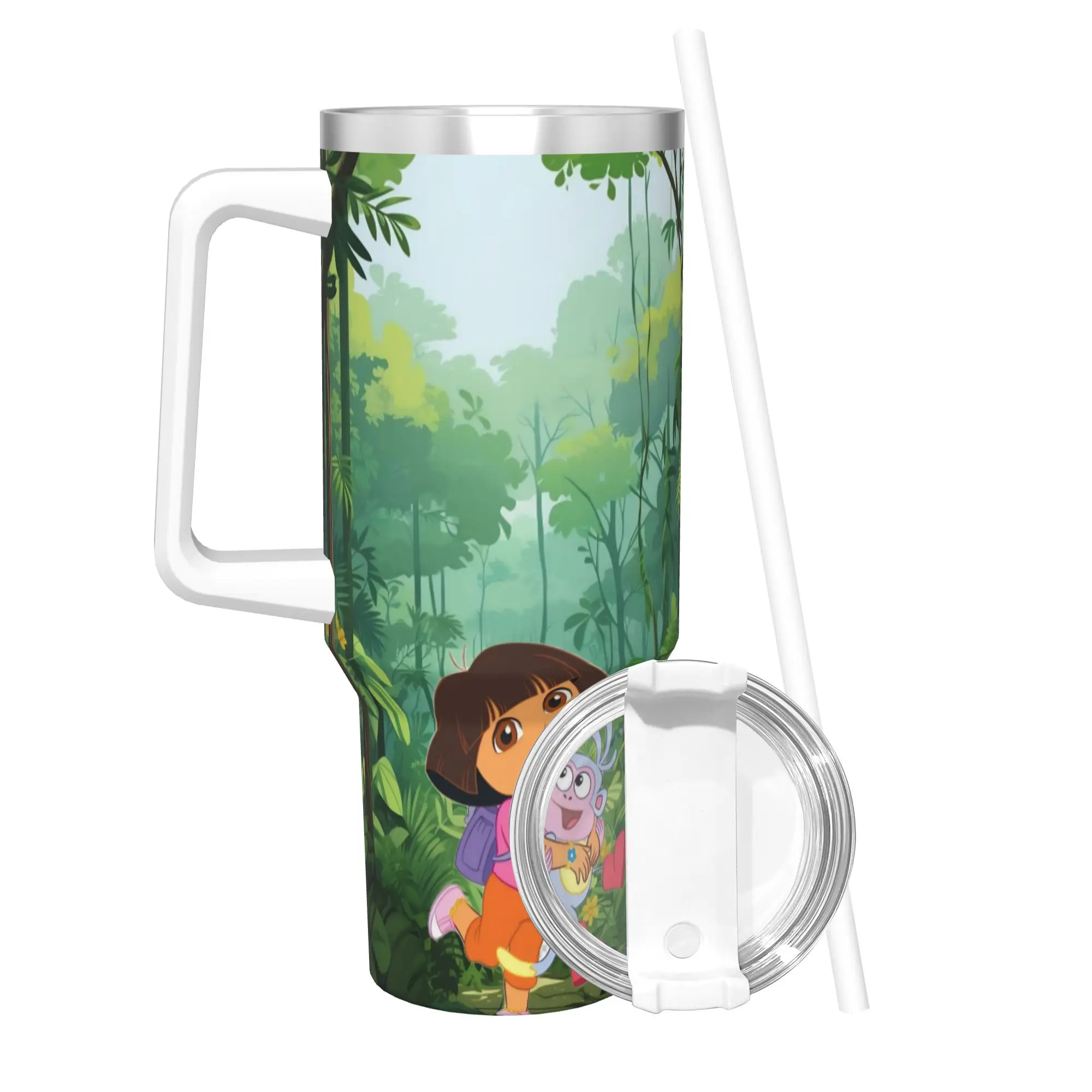 D-Doras The Explorers 40oz Tumbler Stainless Steel Double Wall Vacuum Insulated  Tumblers Cup With Straw